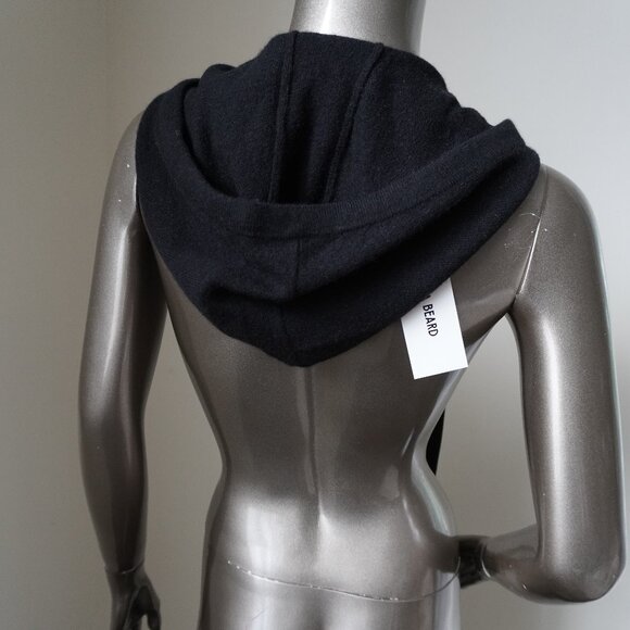 Veronica Beard Black Cashmere Hoodie Dickey New Tag $275 - Picture 2 of 3